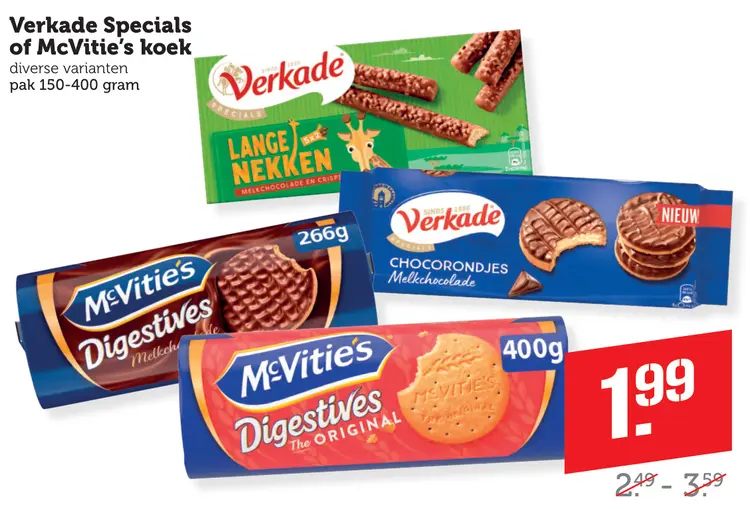 Aanbieding: Verkade Specials of McVitie's koek