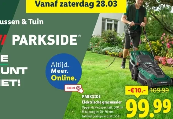 Aanbieding: Elektrische grasmaaier