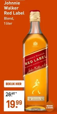 Aanbieding: Johnnie Walker Red Label