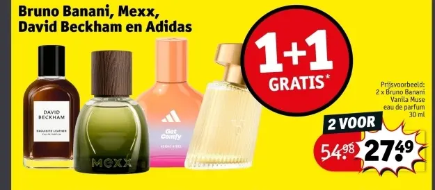 Promotie: Bruno Banani, Mexx, David Beckham en Adidas