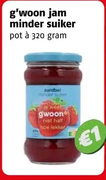 Aanbieding: g'woon jam minder suiker