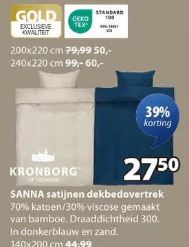 Aanbieding: SANNA satijnen dekbedovertrek