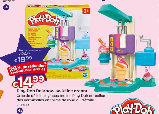 Offre: Play Doh Rainbow swirl ice cream