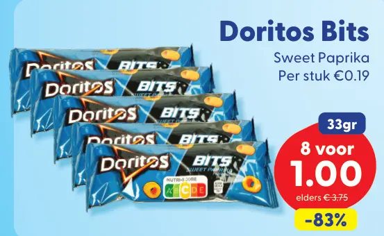 Aanbieding: Doritos Bits Sweet Paprika