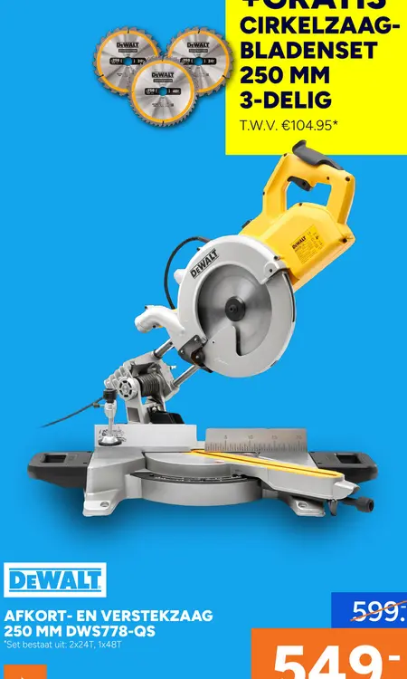 Aanbieding: Afkort- en verstekzaag