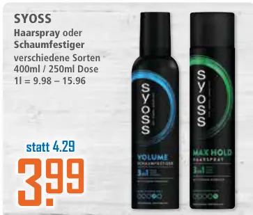 Aanbieding: Haarspray oder Schaumfestiger