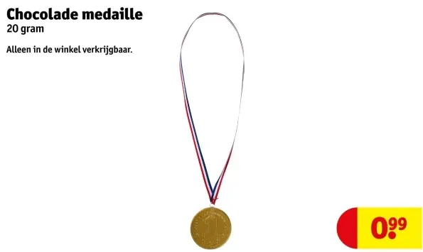 Aanbieding: Chocolade medaille