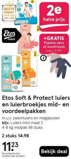 Aanbieding: Soft & Protect luiers en luierbroekjes mid- en voordeelpakken