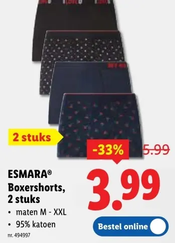 Promotie: Boxershorts