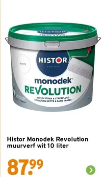 Aanbieding: Histor Monodek Revolution muurverf wit