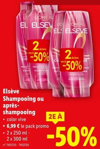 Offre: Elsève Shampooing ou après-shampooing