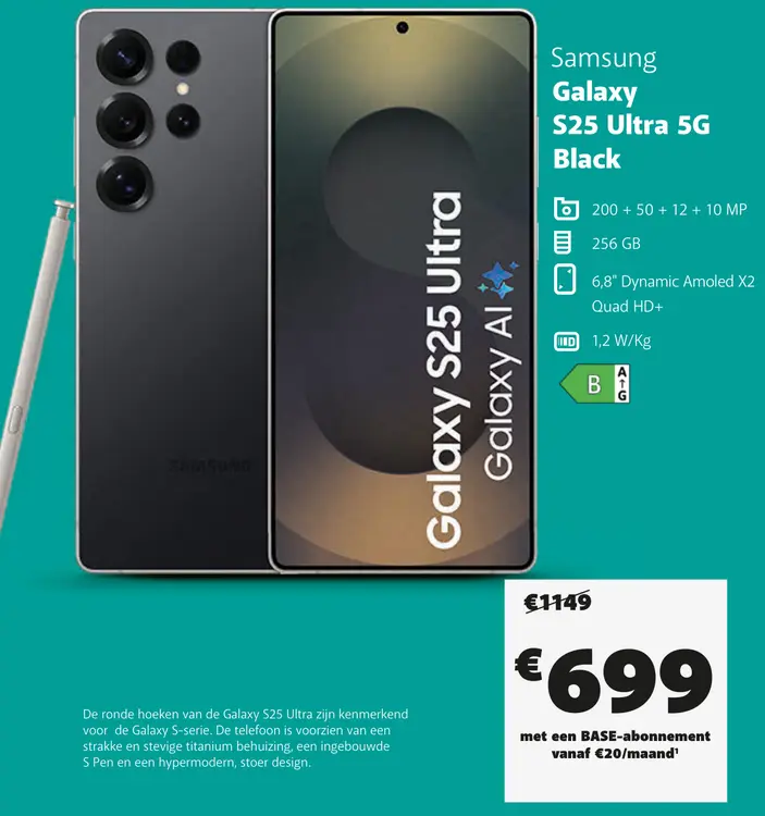 Promotie: Samsung Galaxy S25 Ultra 5G Black