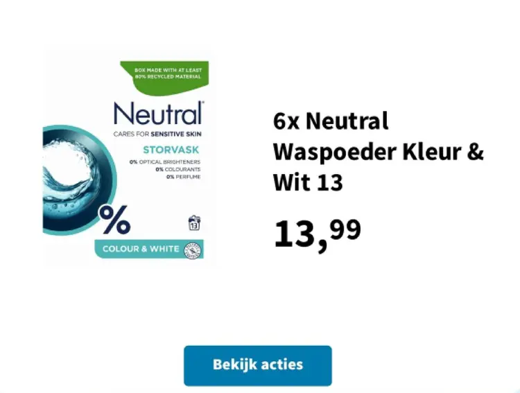 Aanbieding: Waspoeder Kleur & Wit