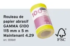 Offre: Rouleau de papier abrasif GAMMA