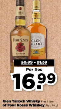Aanbieding: Glen Talloch Whiskey of Four Roses Whiskey