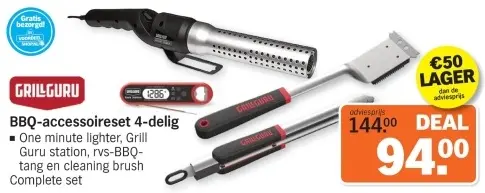 Aanbieding: BBQ-accessoireset 4-delig