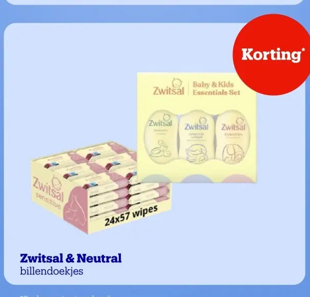 Aanbieding: Zwitsal & Neutral billendoekjes