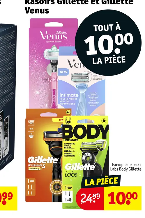 Offre: Rasoirs Gillette et Gillette Venus