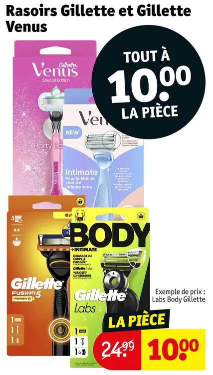 Offre: Rasoirs Gillette et Gillette Venus