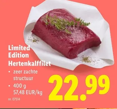 Aanbieding: Hertenkalffilet