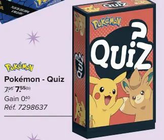 Offre: Pokémon - Quiz