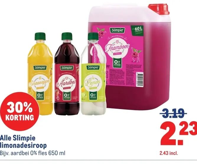 Aanbieding: Alle Slimpie limonadesiroop