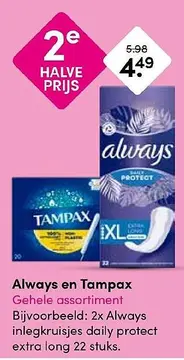 Aanbieding: Always en Tampax
