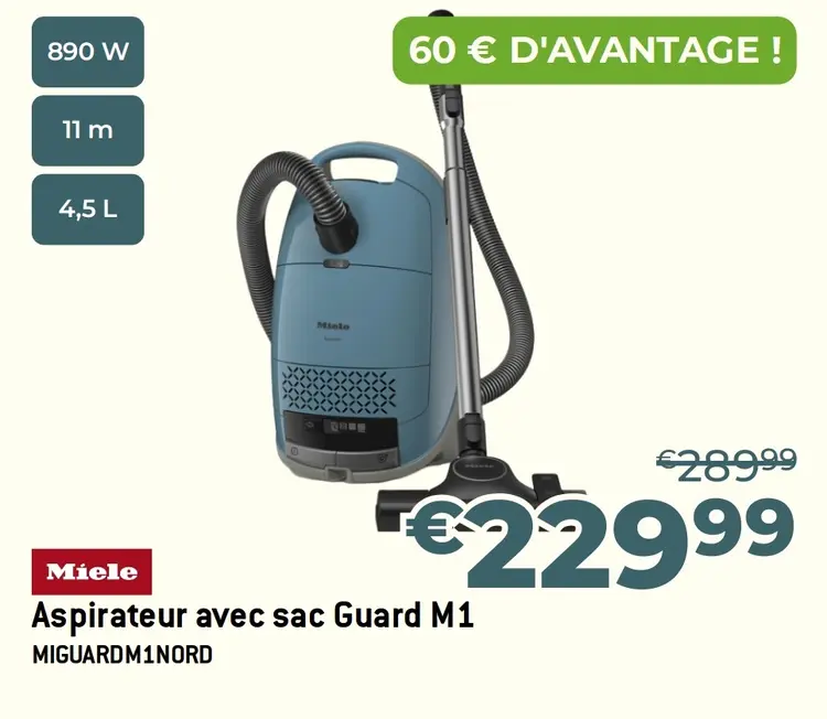 Offre: Aspirateur avec sac Guard M1