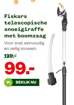 Aanbieding: Telescopische snoeigiraffe met boomzaag