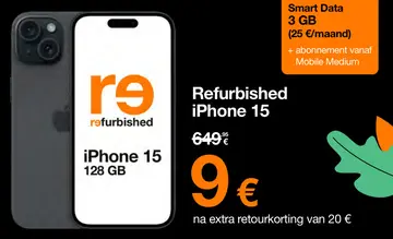 Aanbieding: Refurbished iPhone 15
