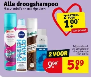 Promotie: Alle droogshampoo
