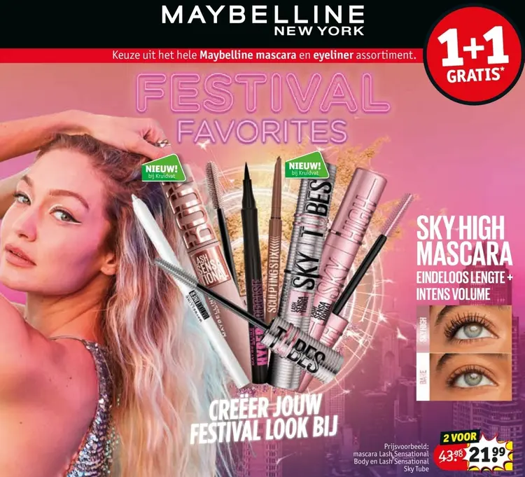 Aanbieding: Het hele Maybelline mascara en eyeliner assortiment