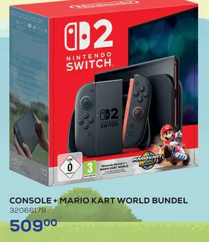 Promotie: Nintendo switch console + mario kart world bu