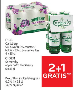 Offre: PILS Carlsberg, CIDER Somersby