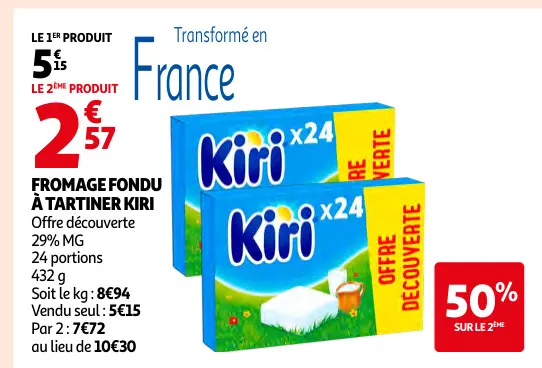 Offre: Fromage fondu à tartiner Kiri