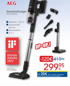 Aanbieding: Steelstofzuiger AP81UB25GG