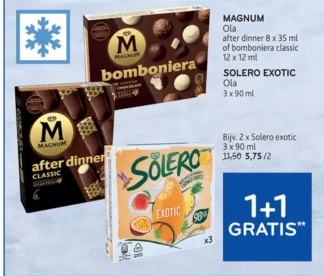 Promotie: Magnum after dinner / bomboniera classic / Solero Exocit