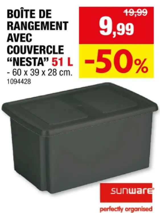 Offre: Boîte de rangement avec couvercle "nesta"