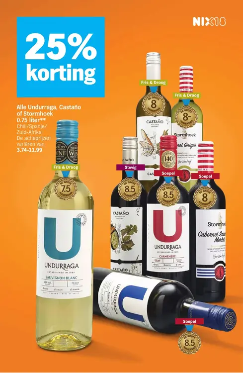 Aanbieding: Alle Undurraga, Castaño of Stormhoek