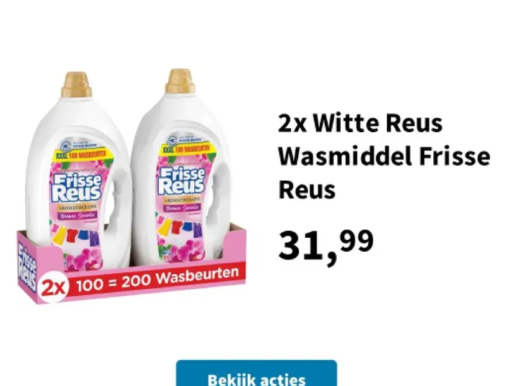 Promotie: Witte Reus Wasmiddel Frisse Reus