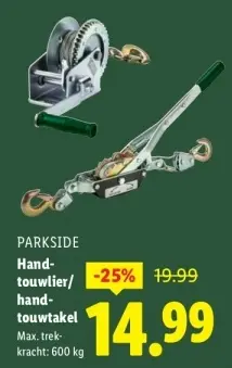 Aanbieding: Hand-touwlier/hand-touwtakel