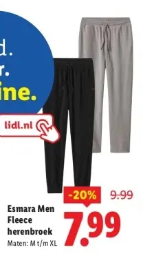Aanbieding: Fleece herenbroek