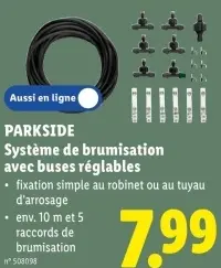 Offre: Systeme de brumisation avec buses réglables