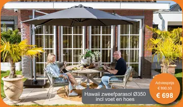 Aanbieding: Hawaii zweefparasol Ø350