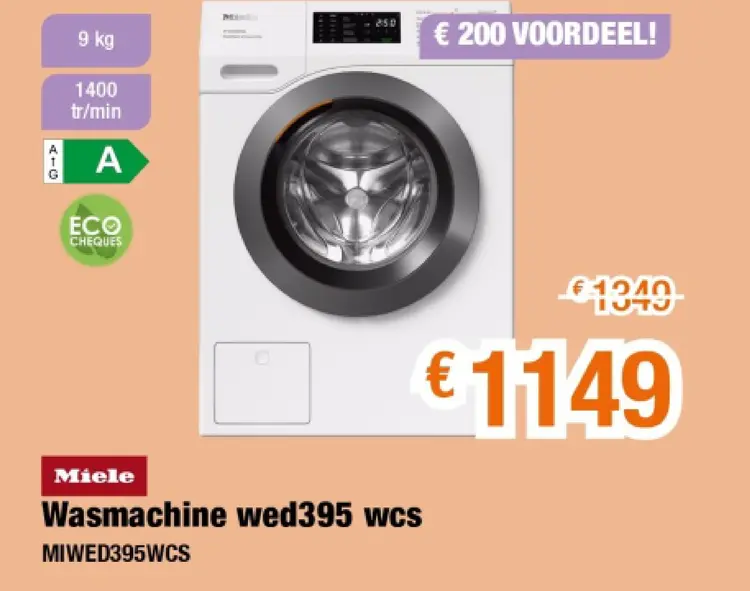Promotie: Wasmachine wed395 wcs