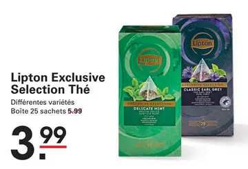 Offre: Lipton Exclusive Selection Thé
