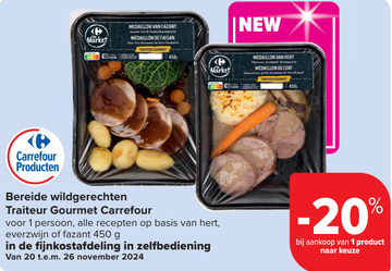 Aanbieding: Bereide wildgerechten Traiteur Gourmet Carref