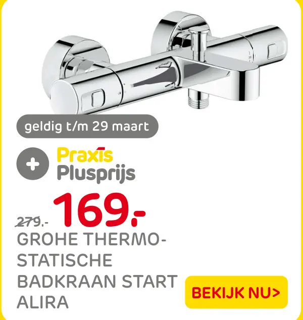 Aanbieding: Grohe thermostatische badkraan start alira
