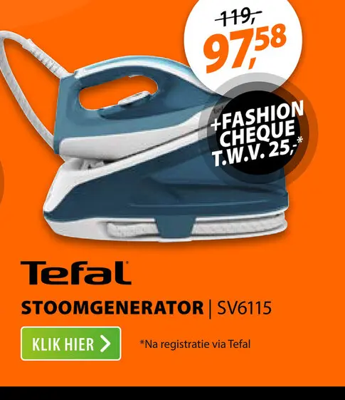 Aanbieding: Tefal SV6115 Grijs