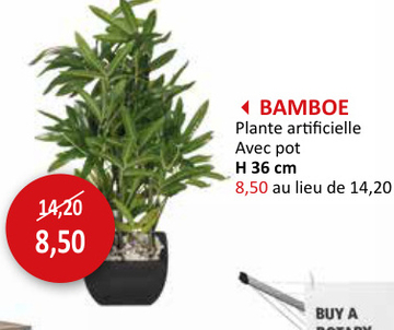 Offre: Plante artificielle Bambou  H36cm
